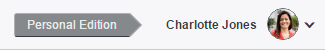 The words "Personal Edition" will appear to the right of your name.
