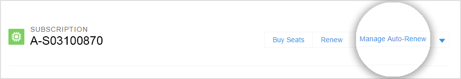 This image shows "Manage Auto-Renew" highlighted.