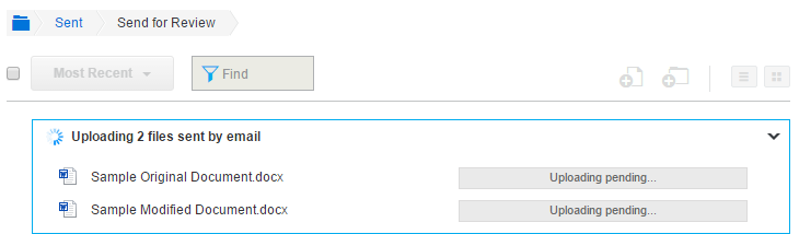 If you view the attachments in Workshare before they're fully uploaded, you'll see a progress bar